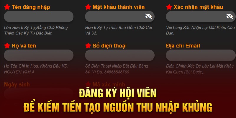 Đăng ký hội viên để kiếm tiền tạo nguồn thu nhập khủng 